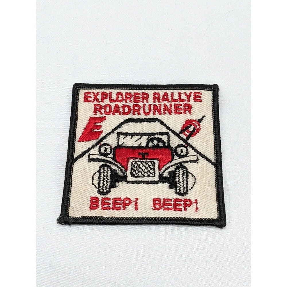 Boyscout Explorer Rallye Roadrunner Beep! Beep! Iron On Embroidered Patch 3"